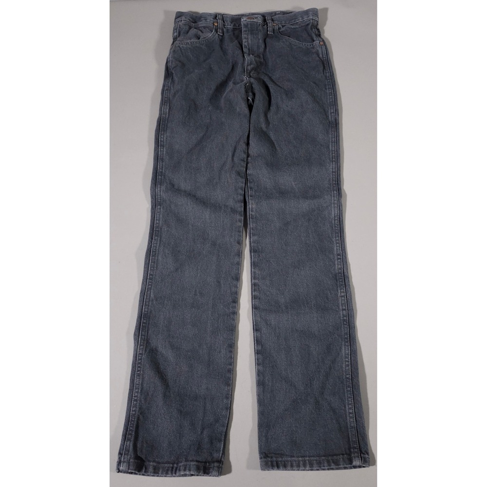 Wrangler Cowboy Cut Slim‎ Fit Jeans Mens 30x34 Charcoal Grey 936CHG Straight Leg